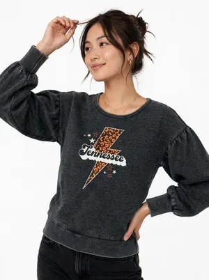 Ugapparel Sweater Medium Gray Tennessee Graphic Crewneck Unisex thumbnail 1