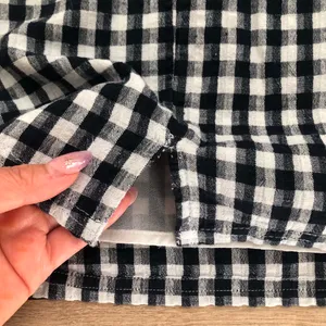 American Eagle Gingham Notched Mini Skirt thumbnail 4