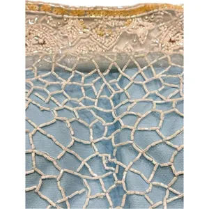 Sherri Hill Beaded Sequin Baby Blue Cropped Satin‎ Low Back Top 10 Prom thumbnail 3
