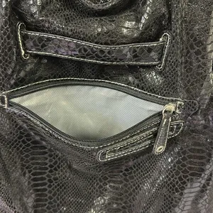 Source Unknown Animal Print Snakeskin Sequined Tote Should Bag Purse 15 x 14 x 6.5 inches thumbnail 5