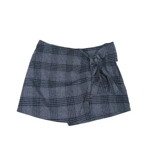 Abercrombie & Fitch Plaid Tie Wrap Skort Size S Gray Preppy Schoolgirl Fall Y2K thumbnail 2
