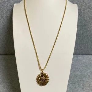 Bee Kind Sunflower‎ Locket Necklace Women Goldtone You Are My Sunshine NIB Gift thumbnail 3