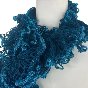 Source Unknown Scarf crochet sparkling blue thumbnail 4