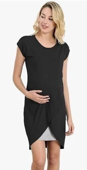 Nursing‎ Nightgown Breastfeeding black XL thumbnail 1