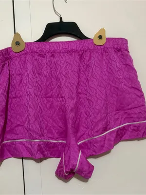 Victoria's Secret Hot Pink Satin Jacquard Shorts thumbnail 4