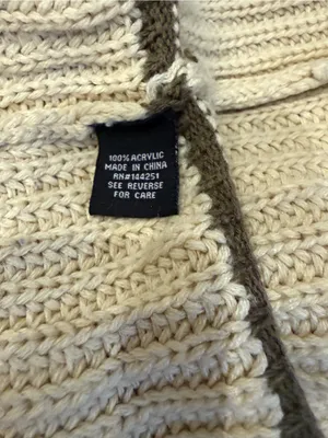 moon & madison Cream and Black Striped Scoop Neck Sweater thumbnail 4