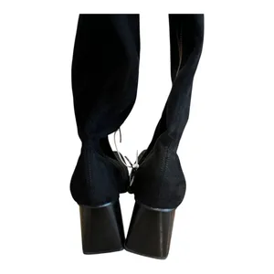 Nine West Black Stretch Over the Knee Boots Square Toe Block Heel Size 8 NWOT thumbnail 7