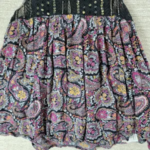Hollister Babydoll Tank Dress XS Black Paisley Lace Sequin Beaded Swing Boho thumbnail 11