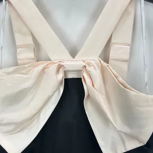Lulus Black Tiered Organza Midi Dress Ivory Bow Sleeveless Party Cocktail XL NWT thumbnail 10
