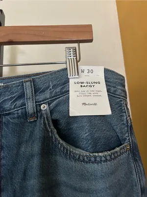 Madewell The Low-Slung Baggy Jean in Airy Denim Pickett Wash NWT $148 Size 30 thumbnail 5