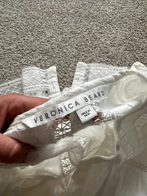 Veronica Beard Cream Eyelet Button-Front Dress thumbnail 5