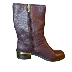 Vince Camuto Windy Purple Leather Moto Boots thumbnail 6