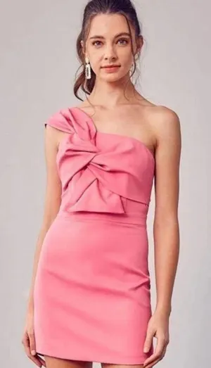 DO+BE Pink One-Shoulder Dress size xs/s thumbnail 1