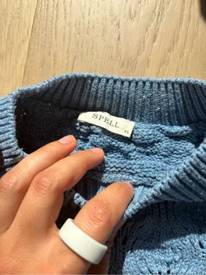 Spell blue bonfire sweater organic cotton knit top thumbnail 14