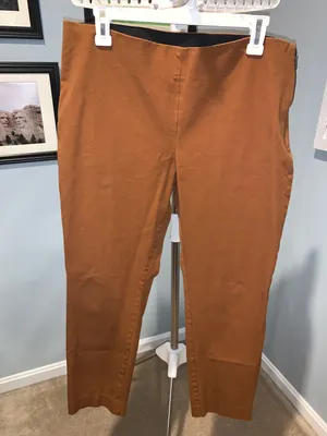 Cropped Orange Dress Pants thumbnail 1