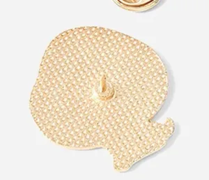 Happy mushroom pin White thumbnail 3