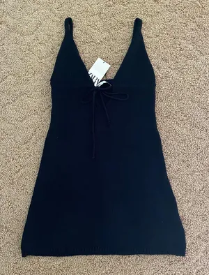 Zara ‼️ Knit Tie Front Mini Dress‼️ thumbnail 4