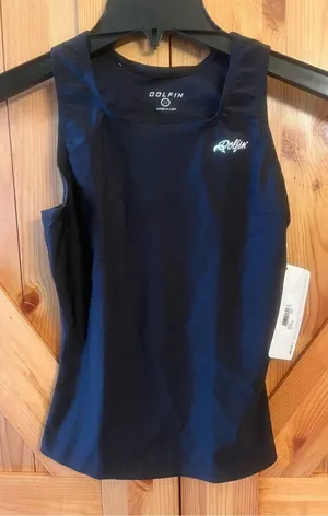 Dolfin athletic tank top black size medium Nwt (1309) thumbnail 1