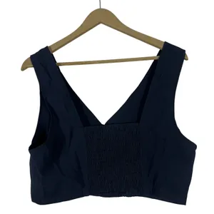 Madewell Softdrape Gwen Crop Vest Top Black Minimalist Smocked Capsule Size 12 thumbnail 4