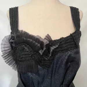BCBGMaxAzria Runway Y2K Bubble Skirt Dress Sz 4 Goth HOCO Glam Metallic Coquette thumbnail 12