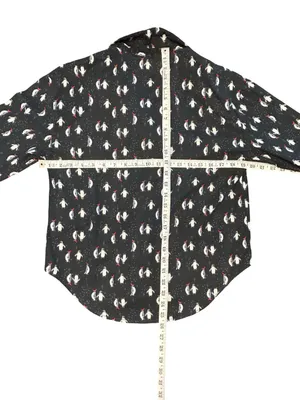 VTG Victoria's Secret The Dreamer Flannel Pj Set tuxedo Penguin Holiday cozy SM thumbnail 14