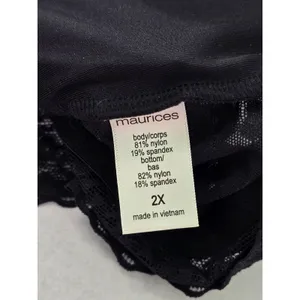 Maurices Black Romantic Boudoir Cottage Lingerie Feminine Lace Bra Plus 2X thumbnail 6