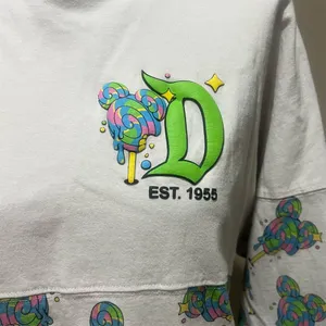 Disney Eats Mickey Mouse Lollipop Spirit Jersey Womens M Long Sleeve Tee thumbnail 2