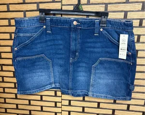 No‎ Boundaries Denim Cargo Mini Skirt Size XL thumbnail 1