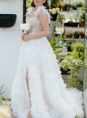 Sherri Hill Ivory Prom Dress thumbnail 2