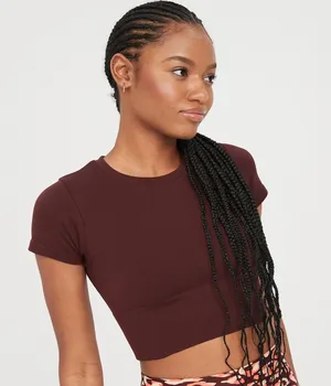 OFFLINE by Aerie Cropped T-Shirt thumbnail 1