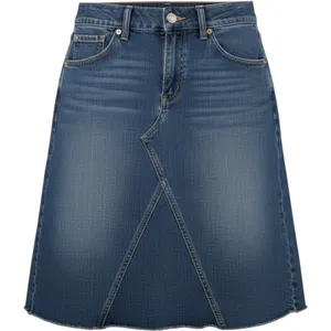Levis Womens Medium Wash Denim Mini Skirt Raw Hem Blue Size 10‎ MIS thumbnail 1