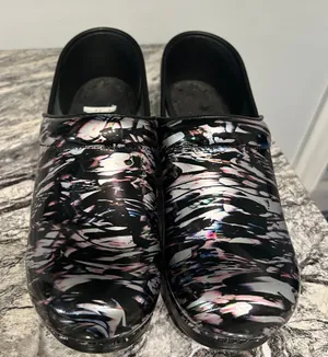 Dansko Women's Black and Multicolor Clogs thumbnail 1
