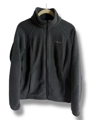 Columbia‎ Charcoal Gray Fleece Jacket Women's M thumbnail 1