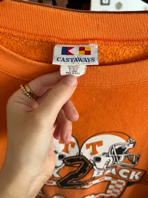Vintage 90s Tennessee Crewneck Sweatshirt Orange thumbnail 3