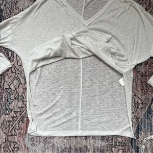 Free People We The Free On My Mind V Neck Dolman Sleeve Relaxed Shirt White Sm thumbnail 14