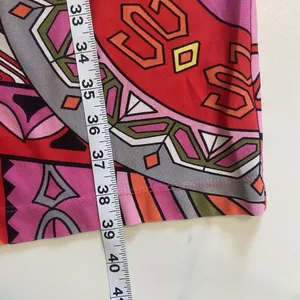 Muse Boston Proper Pink Orange‎ Geometric Shift Drop Waist Retro Dress 12 Light thumbnail 9