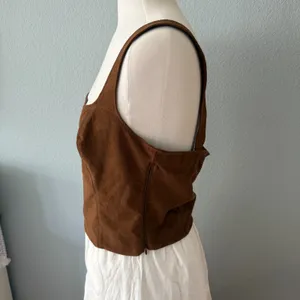 Abercrombie & Fitch Fuax Suede Squareneck Tank Size Large thumbnail 4