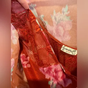 Free People Intimately‎ NWOT Undercover Printed Bodysuit Cherry Combo Top thumbnail 8