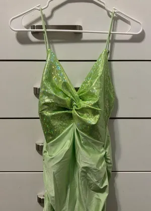 Lucy In The Sky Green Sparkly Mini Dress thumbnail 3