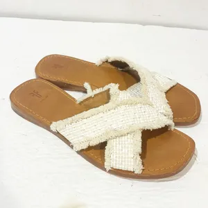 Frye Hayley Frayed Slides Sandals‎ Womens Size 7 thumbnail 3