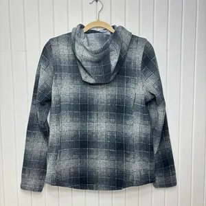 The North Face Women's Plaid Fleece‎ Pullover Cowl Blue and gray Hoodie Size S thumbnail 6