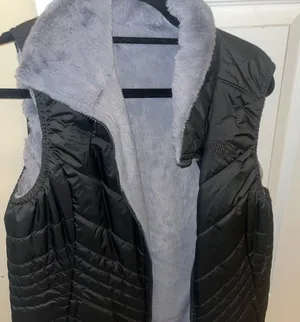 The North Face Women's Black Quilted Vest with Gray Lining thumbnail 1
