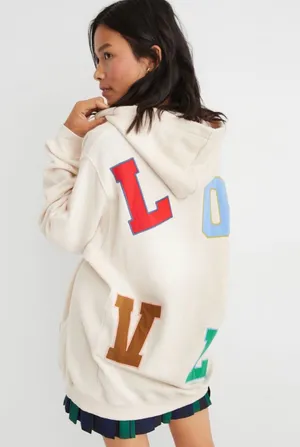 Sweat Everyday Love Patchwork Hoodie thumbnail 2