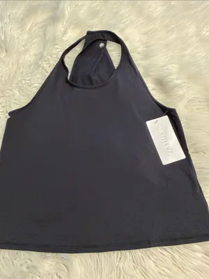 Athleta black Racerback Tank Top size XS brand new length 21” bust 30” thumbnail 1