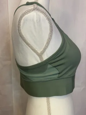Nike Sage Green Longline Adjustable-Strap Sports Bra thumbnail 3