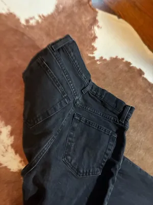 Abercrombie and Fitch the 90's Straight ultra high rise jeans curve love Size 26/2 Short thumbnail 3