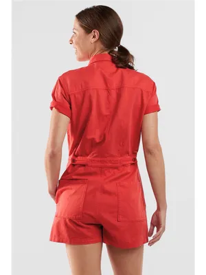 Outerknown NWT Trestles Utility Lightweight Romper Red Small thumbnail 2