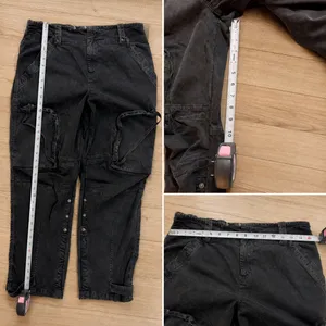 Free People We The Free Can't Compare Cargo Pants Women's L Washed Black69.99 thumbnail 8