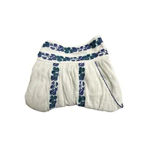 Tory Burch Size 8 Embroidered White Alexandria Skirt Women’s Beaded‎ #E13-5 thumbnail 11