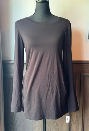 Love by gap black long sleeve maternity shirt medium nwt thumbnail 1